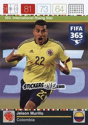 Sticker Jeison Murillo - FIFA 365: 2015-2016. Adrenalyn XL - Nordic edition n. 353 - Panini