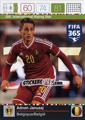 Sticker Adnan Januzaj - FIFA 365: 2015-2016. Adrenalyn XL - Nordic edition n. 356 - Panini