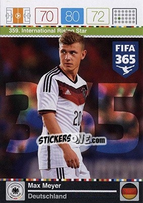 Sticker Max Meyer - FIFA 365: 2015-2016. Adrenalyn XL - Nordic edition n. 359 - Panini