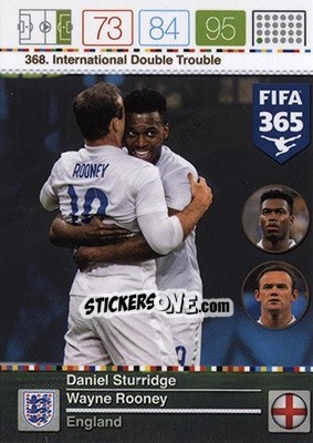 Sticker Daniel Sturridge / Wayne Rooney - FIFA 365: 2015-2016. Adrenalyn XL - Nordic edition n. 368 - Panini