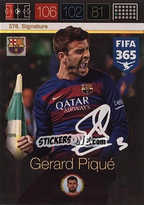 Figurina Gerard Piqué - FIFA 365: 2015-2016. Adrenalyn XL - Nordic edition - Panini