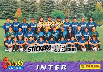 Sticker Inter Team - Calcio Cards 1995-1996 n. 15 - Panini