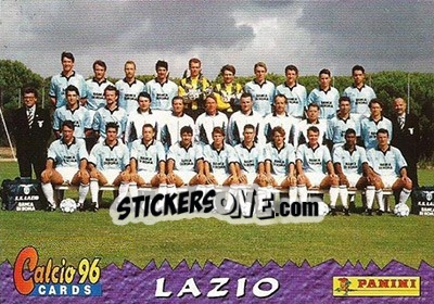 Sticker Lazio Team - Calcio Cards 1995-1996 n. 17 - Panini