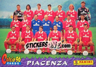 Sticker Piacenza Team - Calcio Cards 1995-1996 n. 22 - Panini