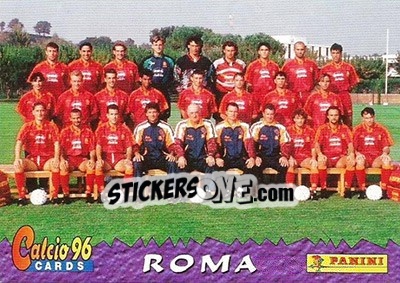 Sticker Roma Team - Calcio Cards 1995-1996 n. 23 - Panini