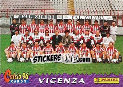 Figurina Vicenza Team - Calcio Cards 1995-1996 - Panini