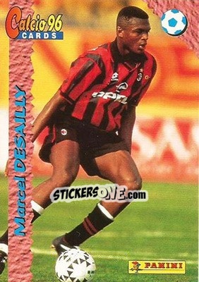 Sticker Marcel Desailly - Calcio Cards 1995-1996 n. 80 - Panini