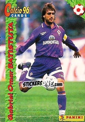 Sticker Gabriel Batistuta - Calcio Cards 1995-1996 n. 93 - Panini