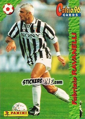 Sticker Fabrizio Ravanelli - Calcio Cards 1995-1996 n. 97 - Panini