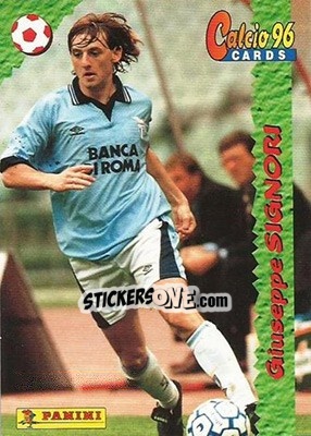 Sticker Giuseppe Signori - Calcio Cards 1995-1996 n. 101 - Panini