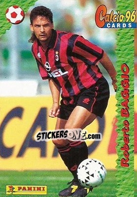 Sticker Roberto Baggio - Calcio Cards 1995-1996 n. 102 - Panini
