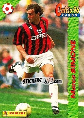 Sticker Marco Simone - Calcio Cards 1995-1996 n. 104 - Panini