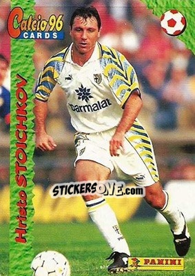 Sticker Hristo Stoichkov - Calcio Cards 1995-1996 n. 107 - Panini