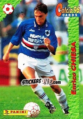 Sticker Enrico Chiesa - Calcio Cards 1995-1996 n. 112 - Panini