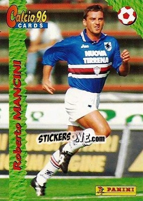 Sticker Roberto Mancini - Calcio Cards 1995-1996 n. 113 - Panini