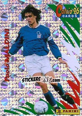 Sticker Paolo Maldini - Calcio Cards 1995-1996 n. 122 - Panini