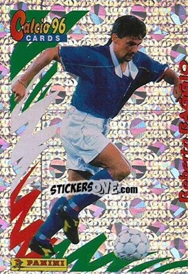 Sticker Roberto Baggio - Calcio Cards 1995-1996 n. 129 - Panini