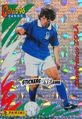 Sticker Gianfranco Zola - Calcio Cards 1995-1996 n. 135 - Panini