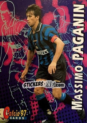 Sticker Massimo Paganin - Calcio Cards 1996-1997 n. 20 - Panini