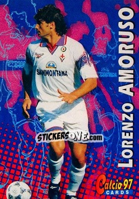 Sticker Lorenzo Amoruso - Calcio Cards 1996-1997 n. 22 - Panini