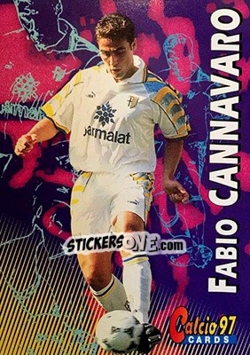 Sticker Fabio Cannavaro - Calcio Cards 1996-1997 n. 24 - Panini