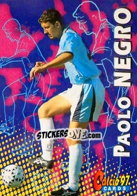 Figurina Paolo Negro - Calcio Cards 1996-1997 - Panini