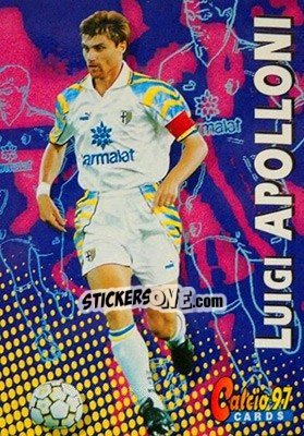Sticker Luigi Apolloni - Calcio Cards 1996-1997 n. 34 - Panini