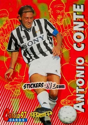Sticker Antonio Conte - Calcio Cards 1996-1997 n. 47 - Panini
