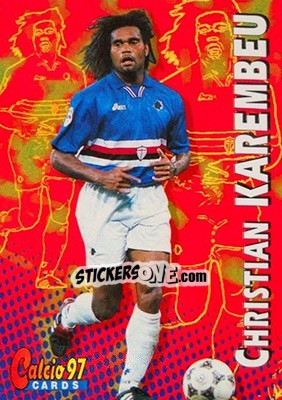 Sticker Christian Karembeu - Calcio Cards 1996-1997 n. 49 - Panini