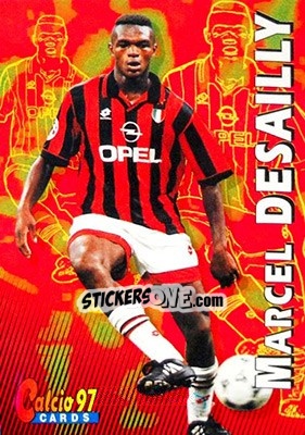 Sticker Marcel Desailly - Calcio Cards 1996-1997 n. 63 - Panini