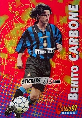 Sticker Benito Carbone - Calcio Cards 1996-1997 n. 74 - Panini