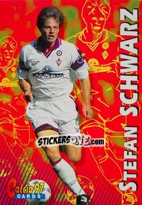 Sticker Stefan Schwarz - Calcio Cards 1996-1997 n. 76 - Panini