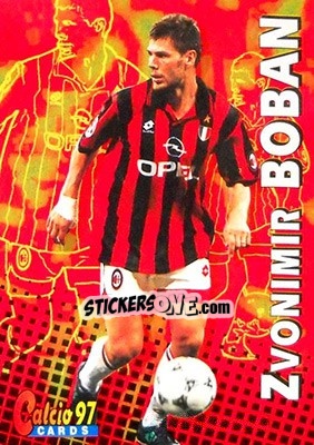 Sticker Zvonimir Boban - Calcio Cards 1996-1997 n. 81 - Panini