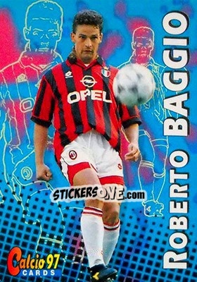 Sticker Roberto Baggio - Calcio Cards 1996-1997 n. 84 - Panini