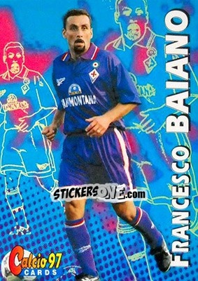 Sticker Francesco Baiano - Calcio Cards 1996-1997 n. 85 - Panini