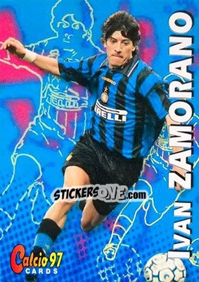 Sticker Ivan Zamorano - Calcio Cards 1996-1997 n. 88 - Panini