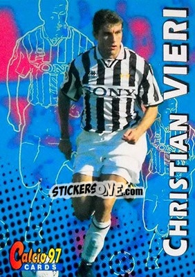 Sticker Christian Vieri - Calcio Cards 1996-1997 n. 92 - Panini