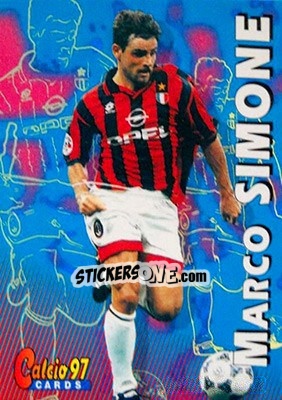 Sticker Marco Simone - Calcio Cards 1996-1997 n. 98 - Panini