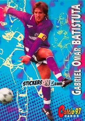 Sticker Gabriel Batistuta - Calcio Cards 1996-1997 n. 102 - Panini
