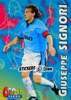 Figurina Giuseppe Signori - Calcio Cards 1996-1997 - Panini