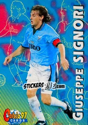Sticker Giuseppe Signori - Calcio Cards 1996-1997 n. 103 - Panini