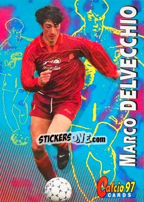 Sticker Marco Delvecchio - Calcio Cards 1996-1997 n. 105 - Panini