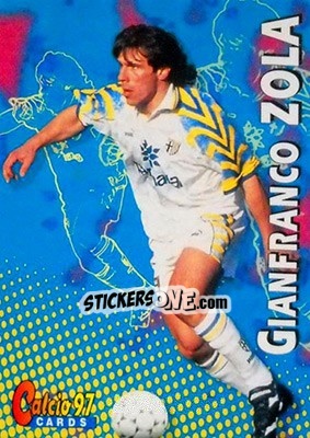 Sticker Gianfranco Zola - Calcio Cards 1996-1997 n. 108 - Panini