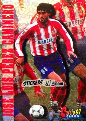 Sticker Jose Luis Caminero - Calcio Cards 1996-1997 n. 111 - Panini