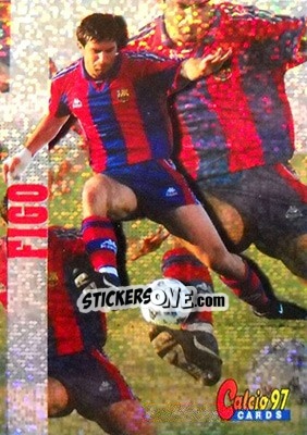 Sticker Luis Figo - Calcio Cards 1996-1997 n. 115 - Panini