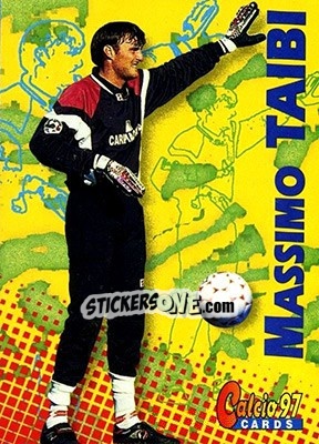 Sticker Massimo Taibi - Calcio Cards 1996-1997 n. 155 - Panini