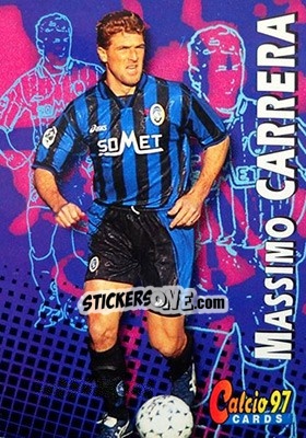 Sticker Massimo Carrera - Calcio Cards 1996-1997 n. 163 - Panini