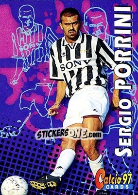 Sticker Sergio Porrini - Calcio Cards 1996-1997 n. 166 - Panini