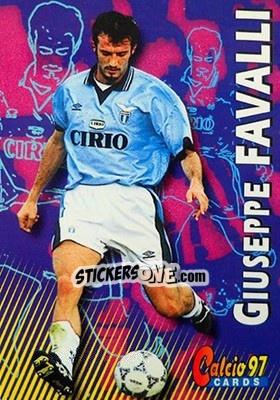 Sticker Giuseppe Favalli - Calcio Cards 1996-1997 - Panini