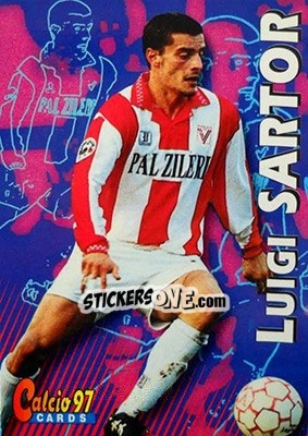 Sticker Luigi Sartor - Calcio Cards 1996-1997 n. 172 - Panini